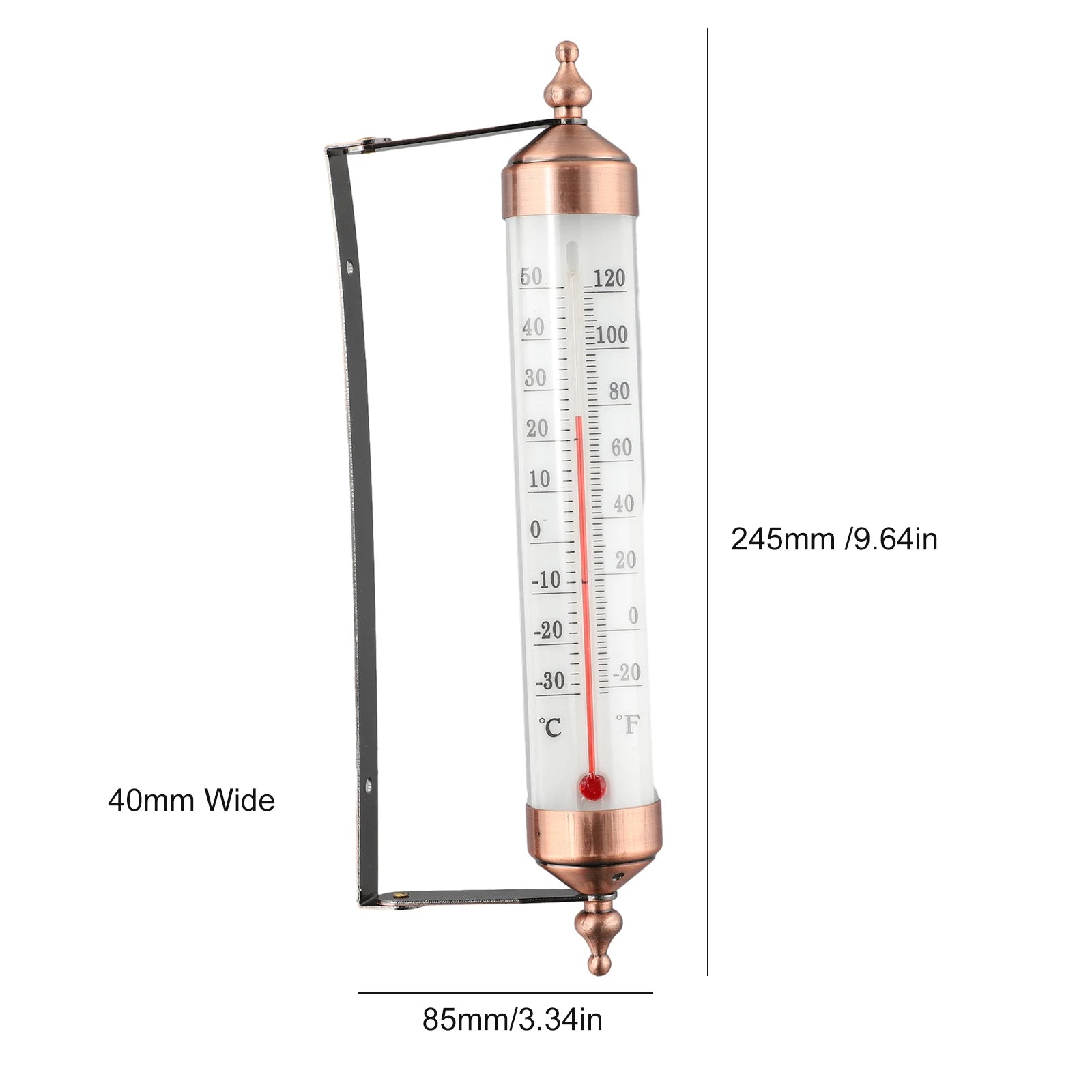 Outdoor Thermometer Garden Patio Outside Wall Greenhouse Sun Terrace Bronze Effect Outside Wall Thermometer Outdoor Thermometers