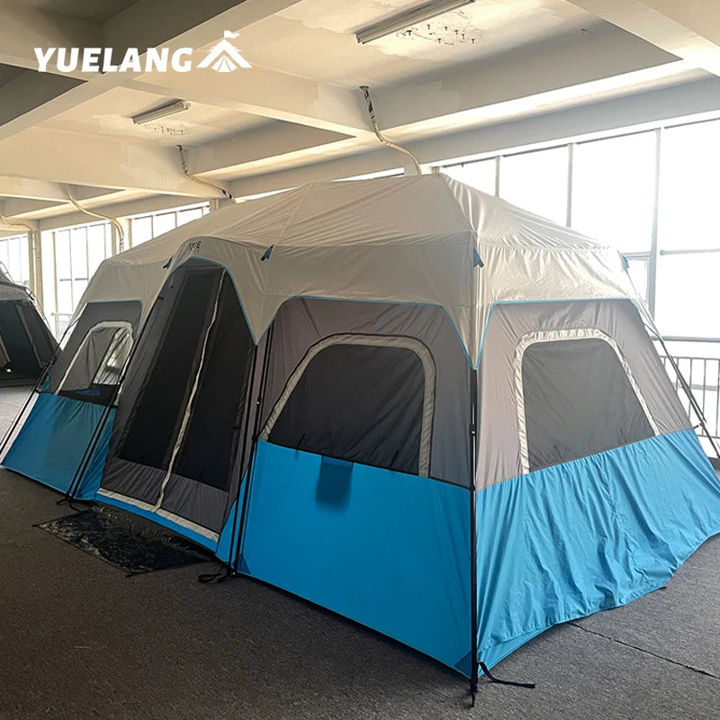 Outdoor Two Rooms One Room Travel Tent Double Waterproof Sun Breathable Multiple Camping