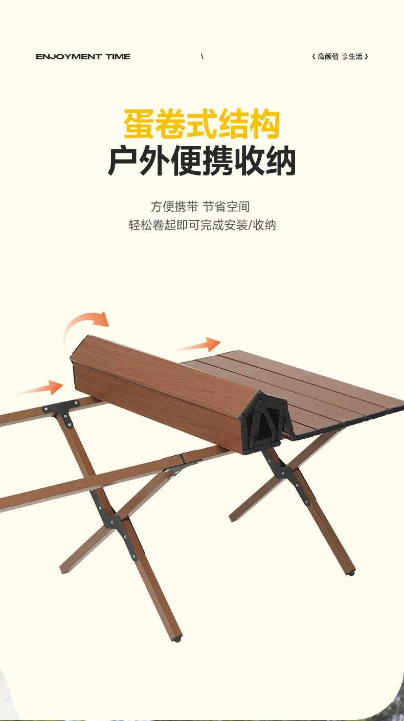 Outdoor Picnic Desk Lightweight Aluminum Table Sturdy Foldable Portable Folding Camping Table Garden Lawn Party Use Furniture