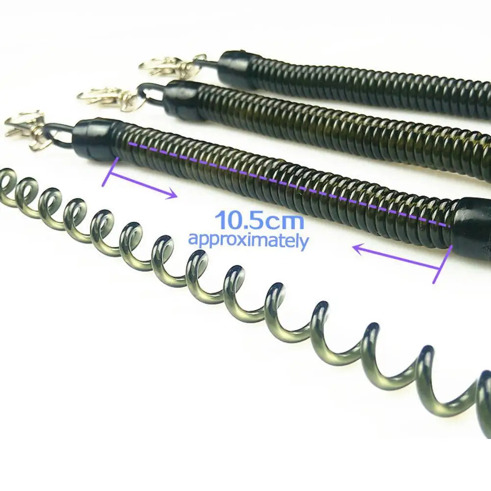 Tactical Retractable Spring Elastic Rope Security Gear Tool Hiking Camping Anti-lost Phone Keychain Fishing Lanyards Keychain