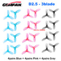 24pcs/12pairs Gemfan D2.5 3-blade 2.5inch PC FPV Propeller 1404 Motor 1.5mm Hole For FPV Drone SpeedyBee BEE25 DJI O4 Air Unit