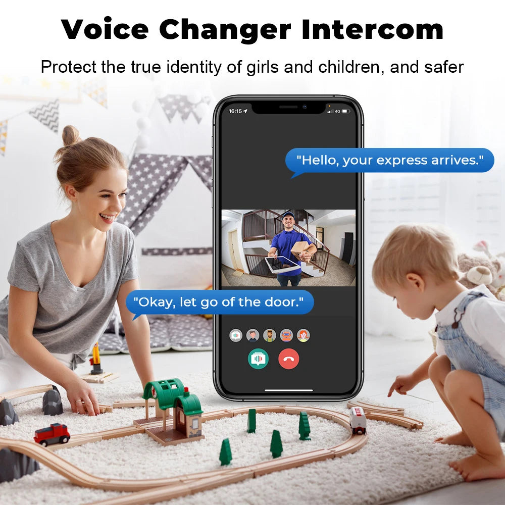 Tuya WiFi Video Doorbell Wireless HD Camera IR Alarm Security Smart Home Door Bell WiFi Intercom for Home with Black or White