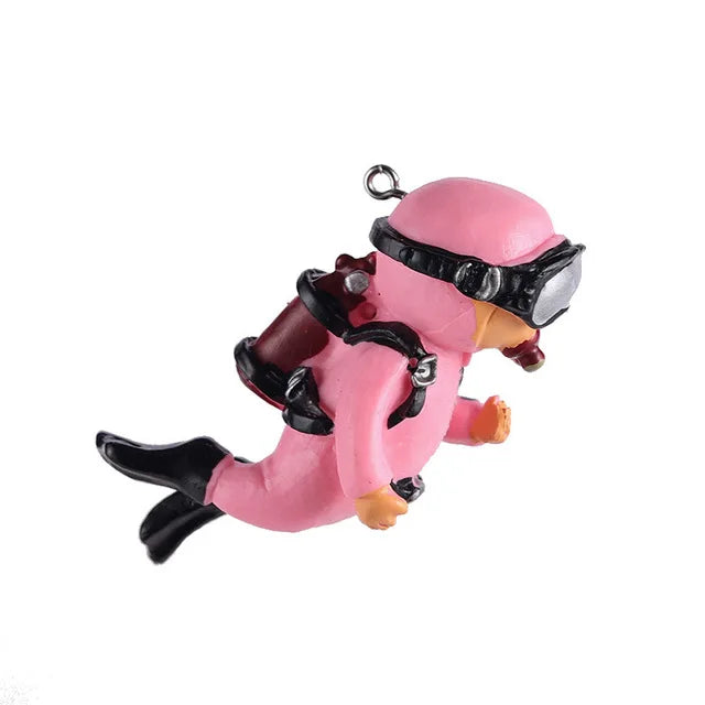 Fish Tank Decoration Creative Floating Diver Ornaments Set Blue Guy Figurines for Underwater Scenery Bottom Aquarium Decor