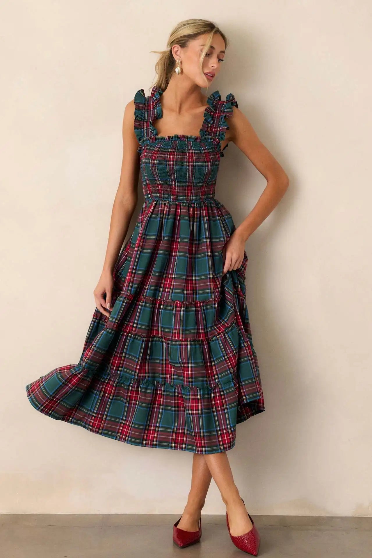 Woman Clothes Party Dresses French Retro Plaid Slim Irregular Dress Women's New Design Skirt Elegant Party Dresses Clothing 2025