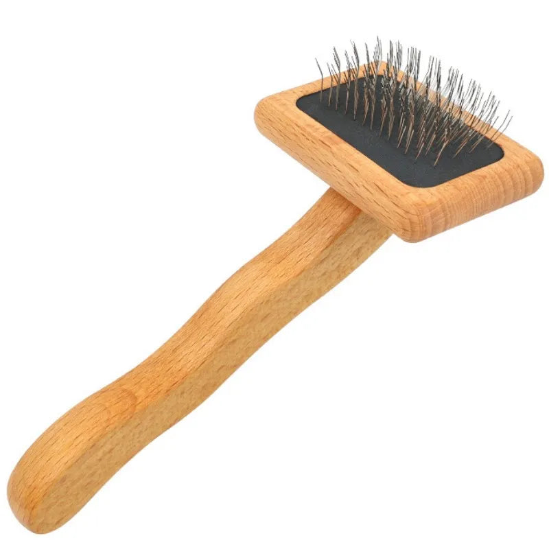 Dog Comb Solid Wood Dogs Brush Pet Hair Remover Bamboo Dog Grooming Brush Massage Cat Brushes Hair Knot Cleaning Combs for Pet