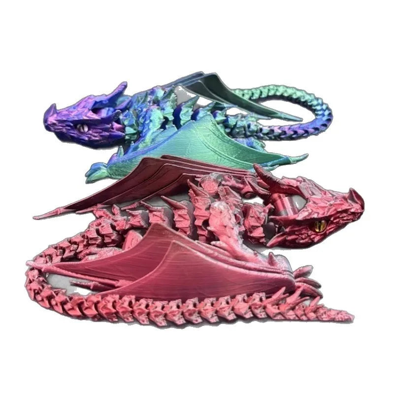 3D Printing Flying Dragon Fire-breathing Dragon Joint Movable Model Creative Dragon Collection Decoration Home Desktop Ornaments