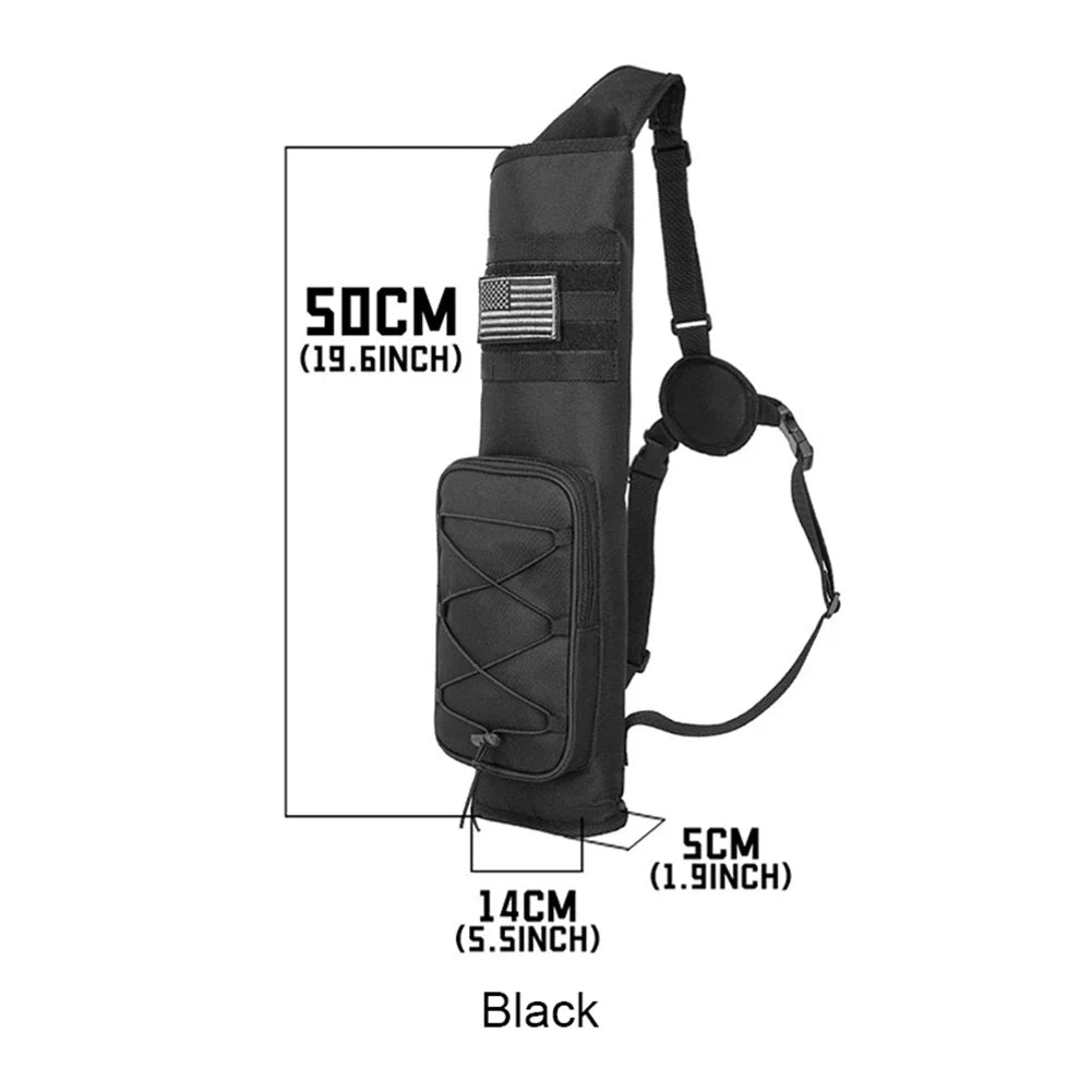 Hunting Bag Portable Bow Quiver Holder Bottom Thickening Adjustable Strap for Outdoor Archery Hunting Accessories