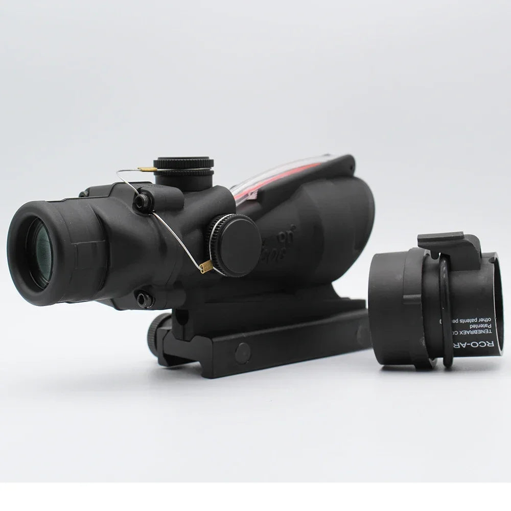 Ultimate Riflescopes for Hunting - 4X32 Hunting Sight with True Fiber Optic Green Red Dot Illuminated Etched Sight