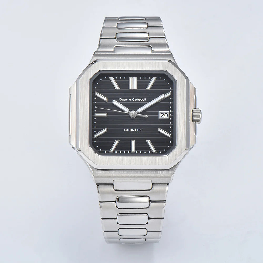 Watches For Man 2025 New Automatic Watch Sapphire Glass Steel Square Case Luminous Waterproof Wristwatch