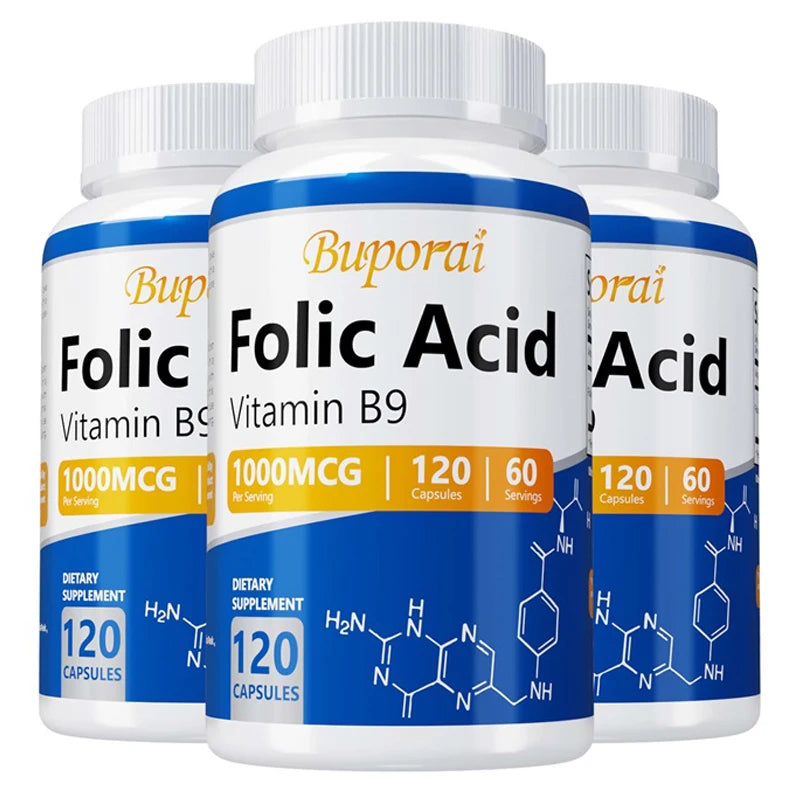 Folic Acid Supplement - Heart Health, Nervous System Health, Prenatal Support