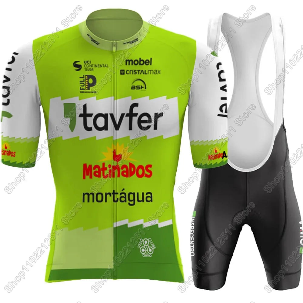 Tavfer-Ovos Matinados-Mortágua 2025 Cycling Jersey Set Bicycle Clothing Bike Shirts Suit Bicycle Bib Shorts MTB Ropa Maillot