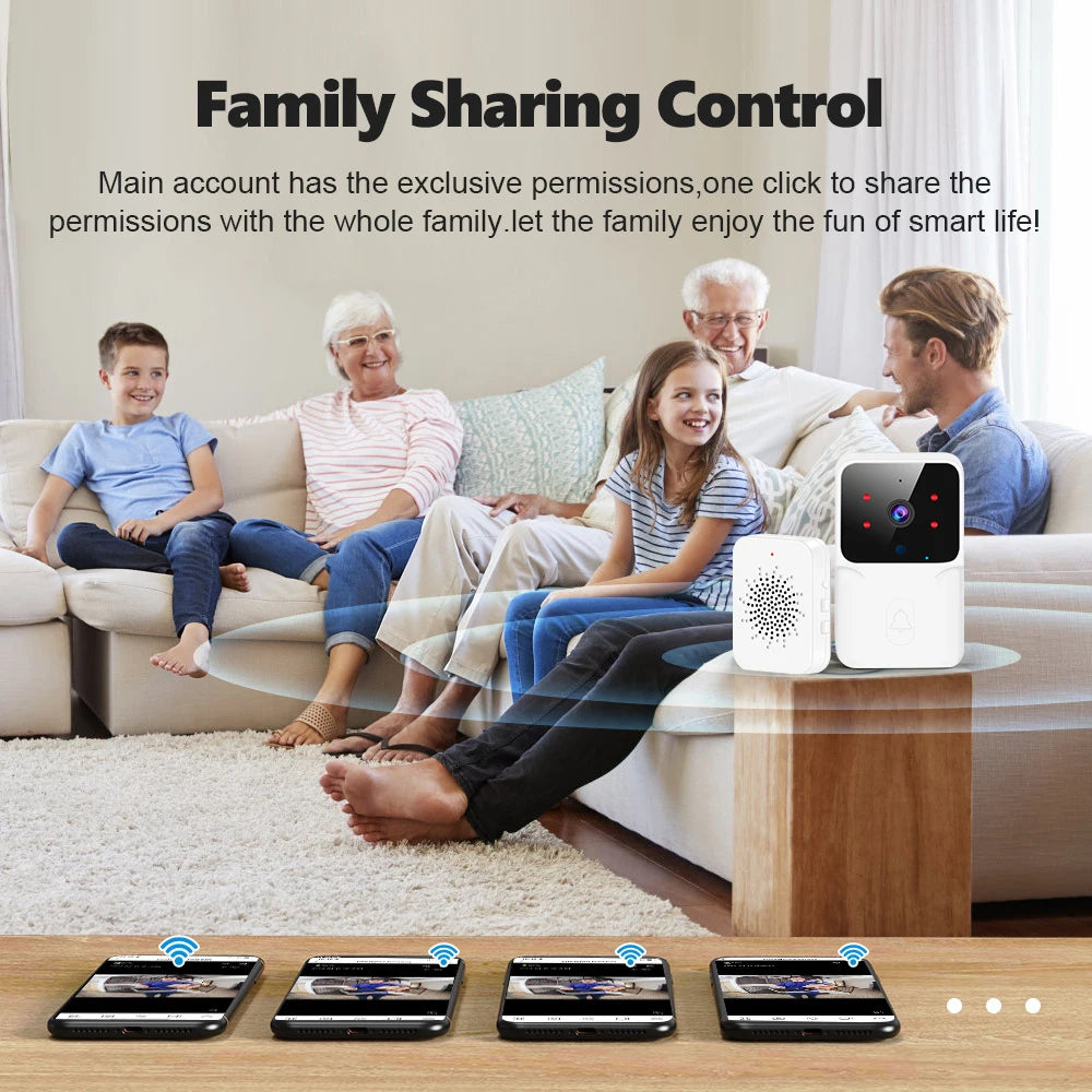 Tuya WiFi Video Doorbell Wireless HD Camera IR Alarm Security Smart Home Door Bell WiFi Intercom for Home with Black or White