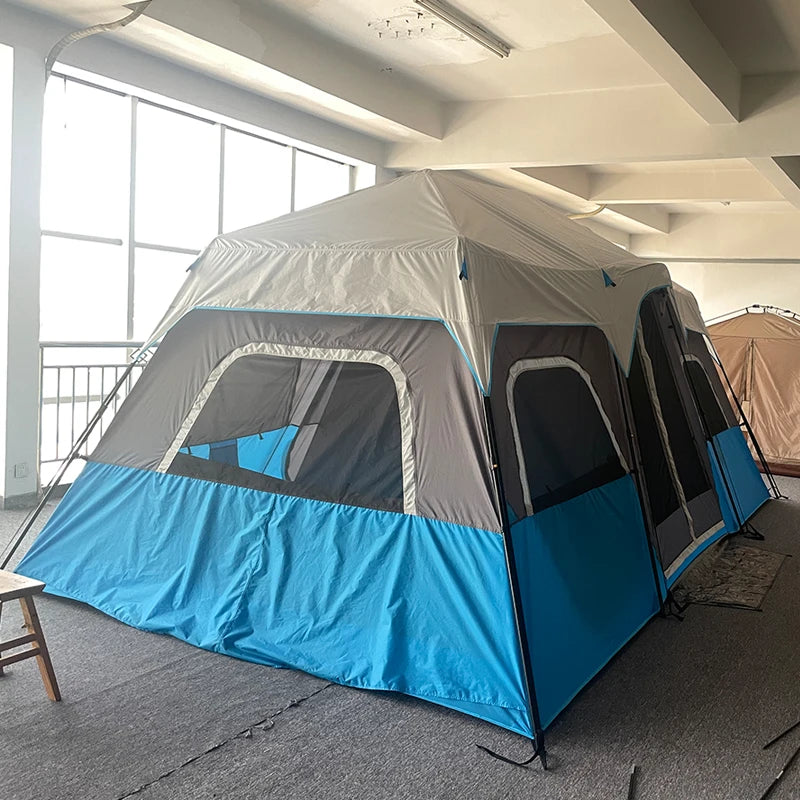 Outdoor Two Rooms One Room Travel Tent Double Waterproof Sun Breathable Multiple Camping