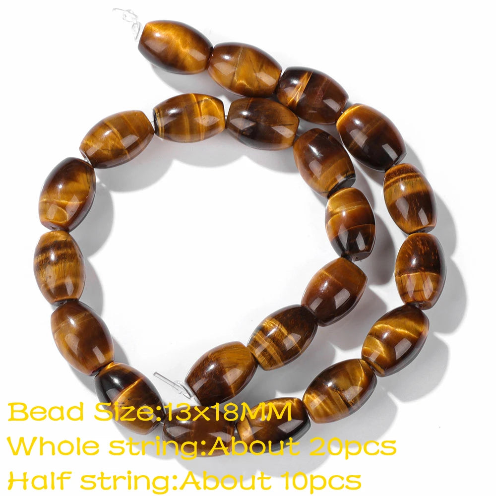 High Quality Natural Stone Yellow Tiger Eye Beads Round Square Oval Loose Spacer Stone For Jewelry Making Bracelet Diy Accessory
