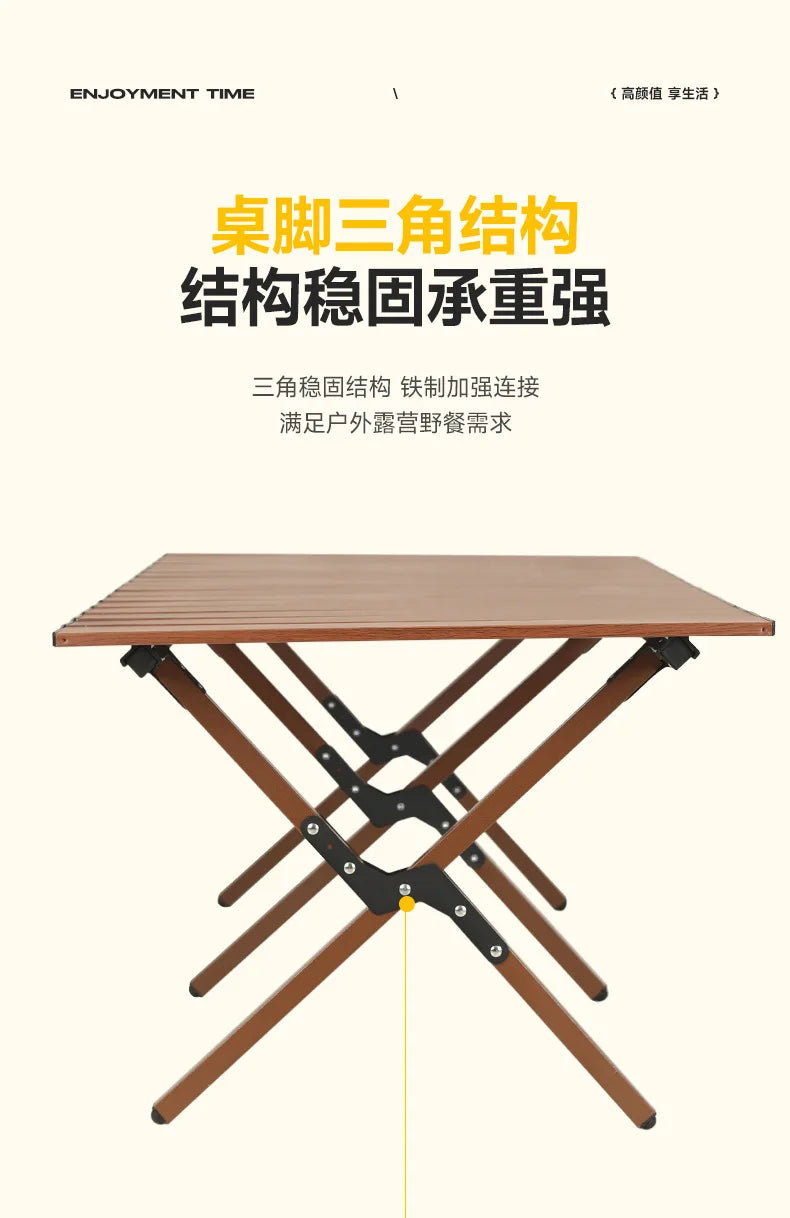 Outdoor Picnic Desk Lightweight Aluminum Table Sturdy Foldable Portable Folding Camping Table Garden Lawn Party Use Furniture