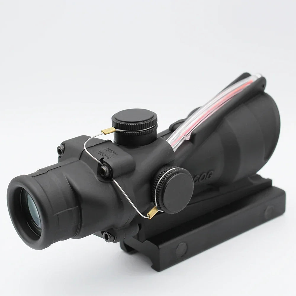 Ultimate Riflescopes for Hunting - 4X32 Hunting Sight with True Fiber Optic Green Red Dot Illuminated Etched Sight