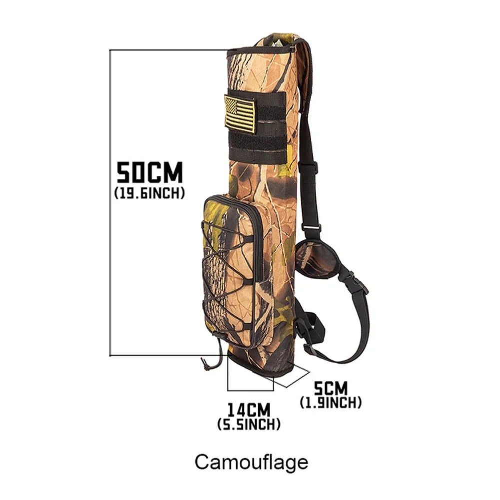Hunting Bag Portable Bow Quiver Holder Bottom Thickening Adjustable Strap for Outdoor Archery Hunting Accessories