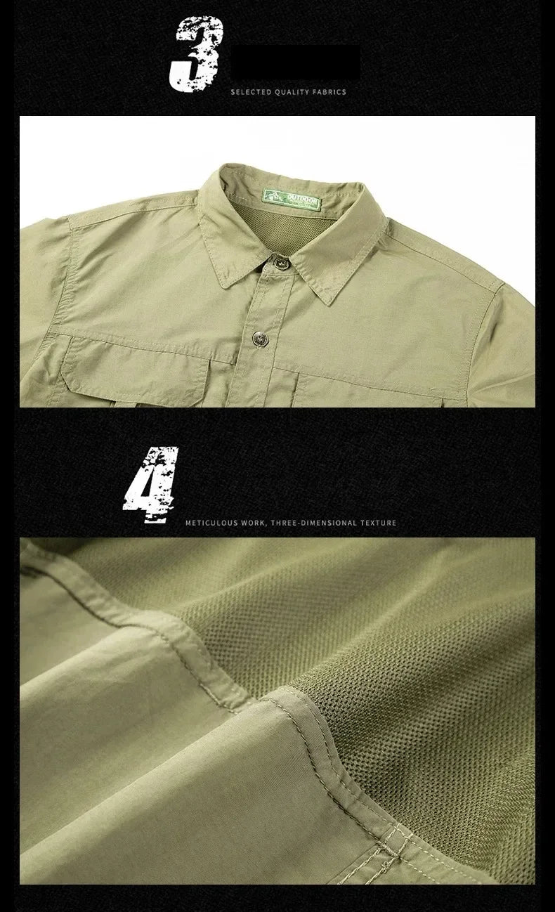 2025 spring summer New Men Lightweight Quick-Drying long sleeved shirts outdoor new men  Breathable Sport Sunscreen Hiking Shirt