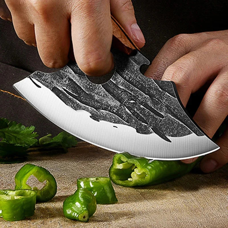 Hand Forged Kitchen Knives Stainless Steel Butcher Meat Cleaver Sharp Boning Knife Cutting Knife Kitchen Fruit Slicing Knife