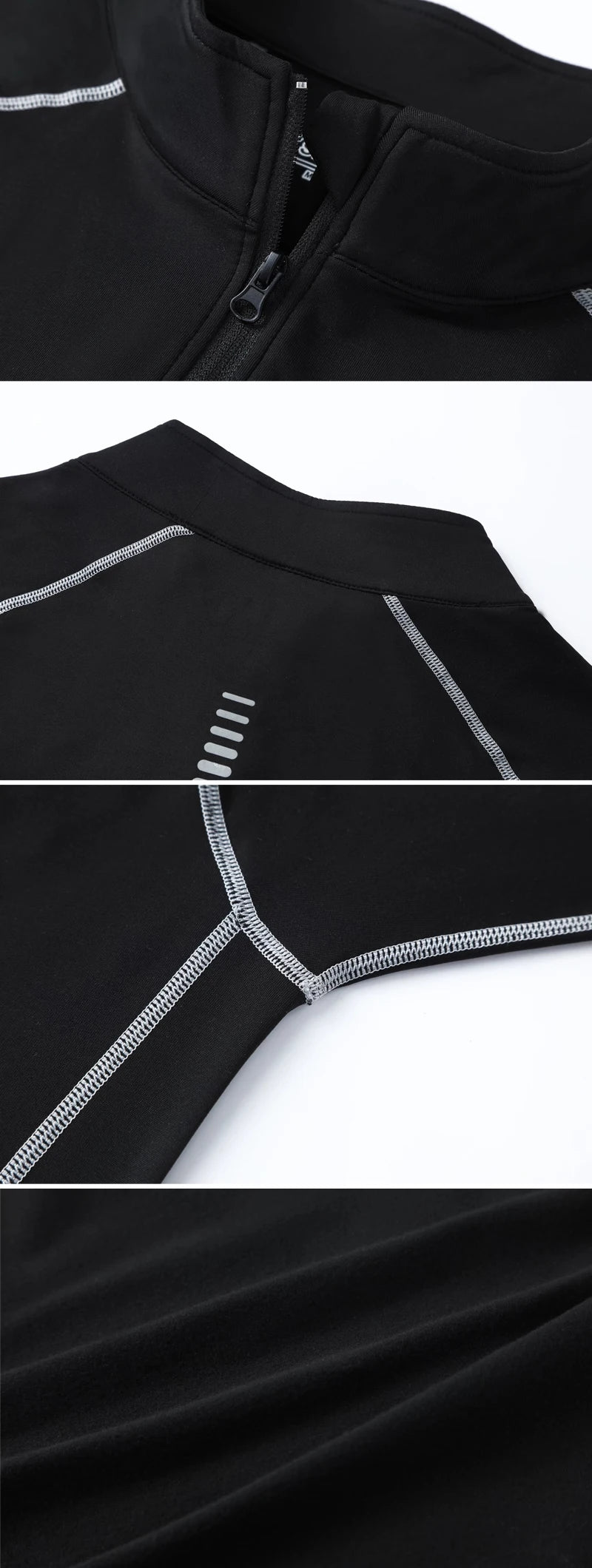 High Collar Men's Sports Ski Thermal Underwear Set Suits Gym Compression Suit Running Men Ski Thermal Bottom Fleece Clothes