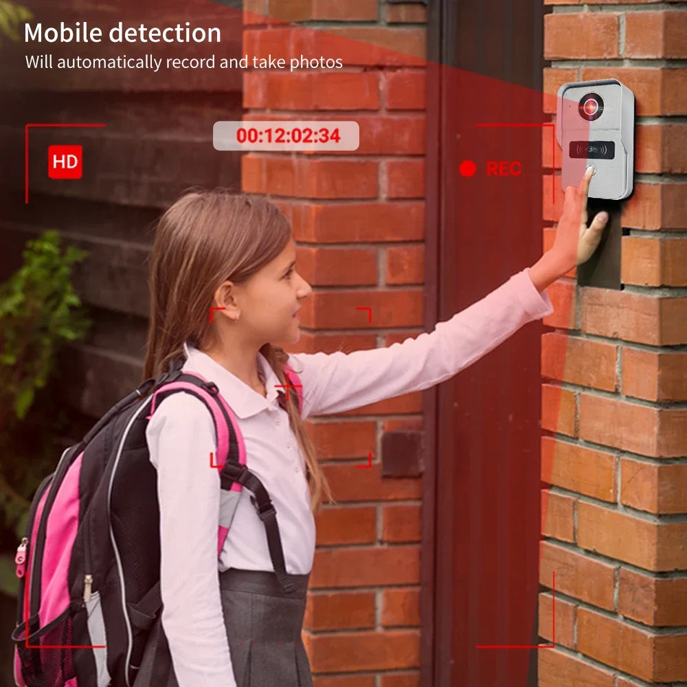 2 Wires Digital Video Intercom System 7/10 Inch Wireless WIFI Video Doorphone Tuya Smart WIFI Doorbell Camera for home Apartment