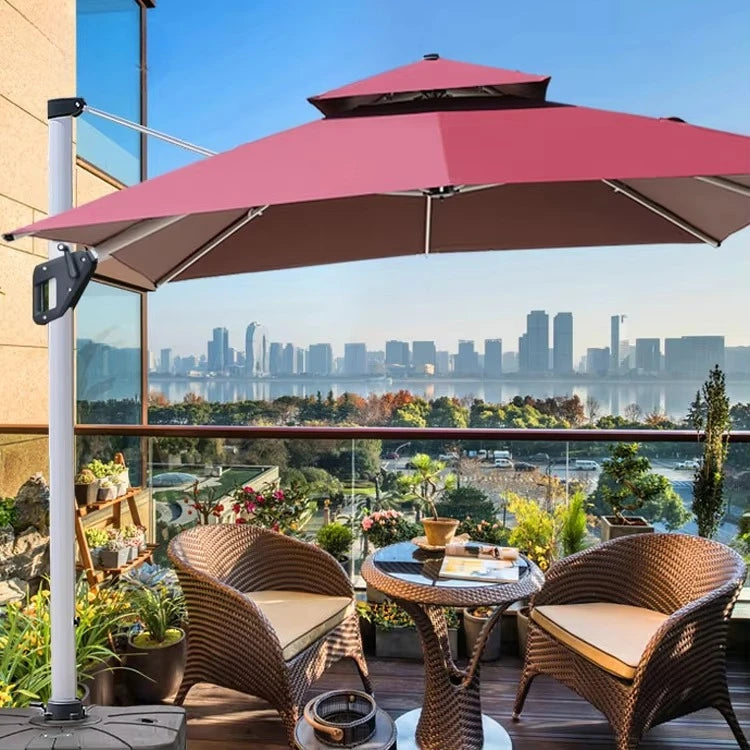 Outdoor Sun Umbrella, Cantilever, Courtyard Villa Courtyard Garden Sun Umbrella, Outdoor Umbrella, Customizable