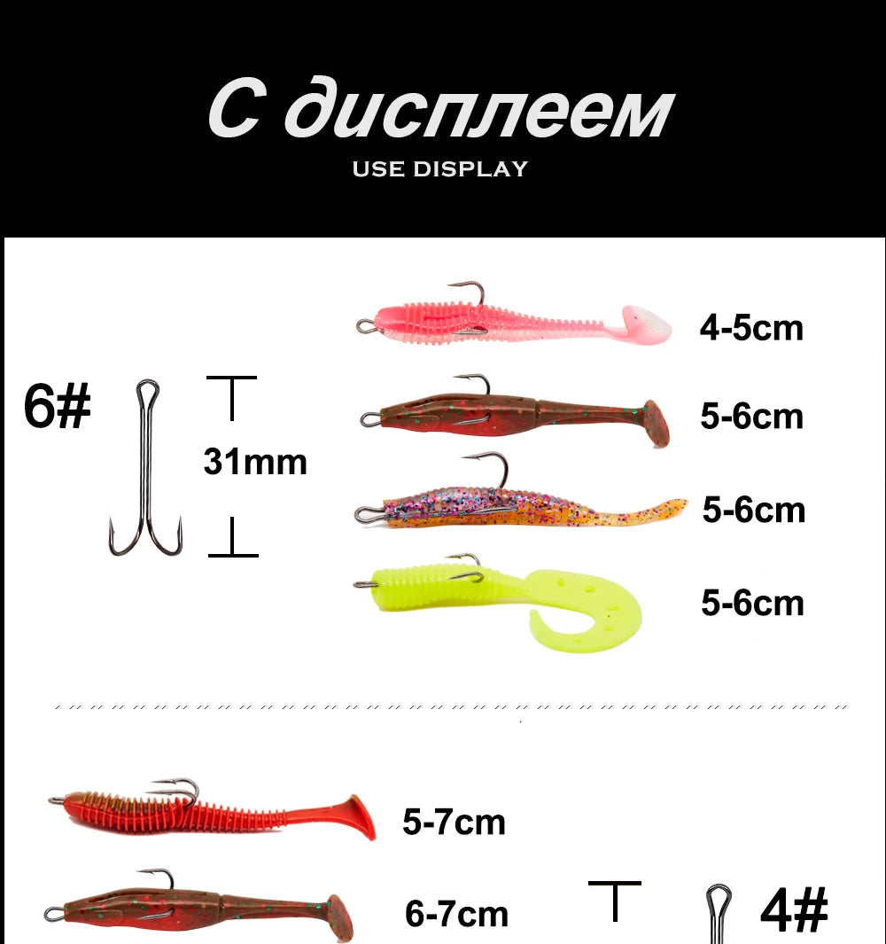 Hunthouse New Item Double Hook Long Fishing Equipment  Long Double Hook Top Quality Fishing Killer High Carbon Steel Duple Hook