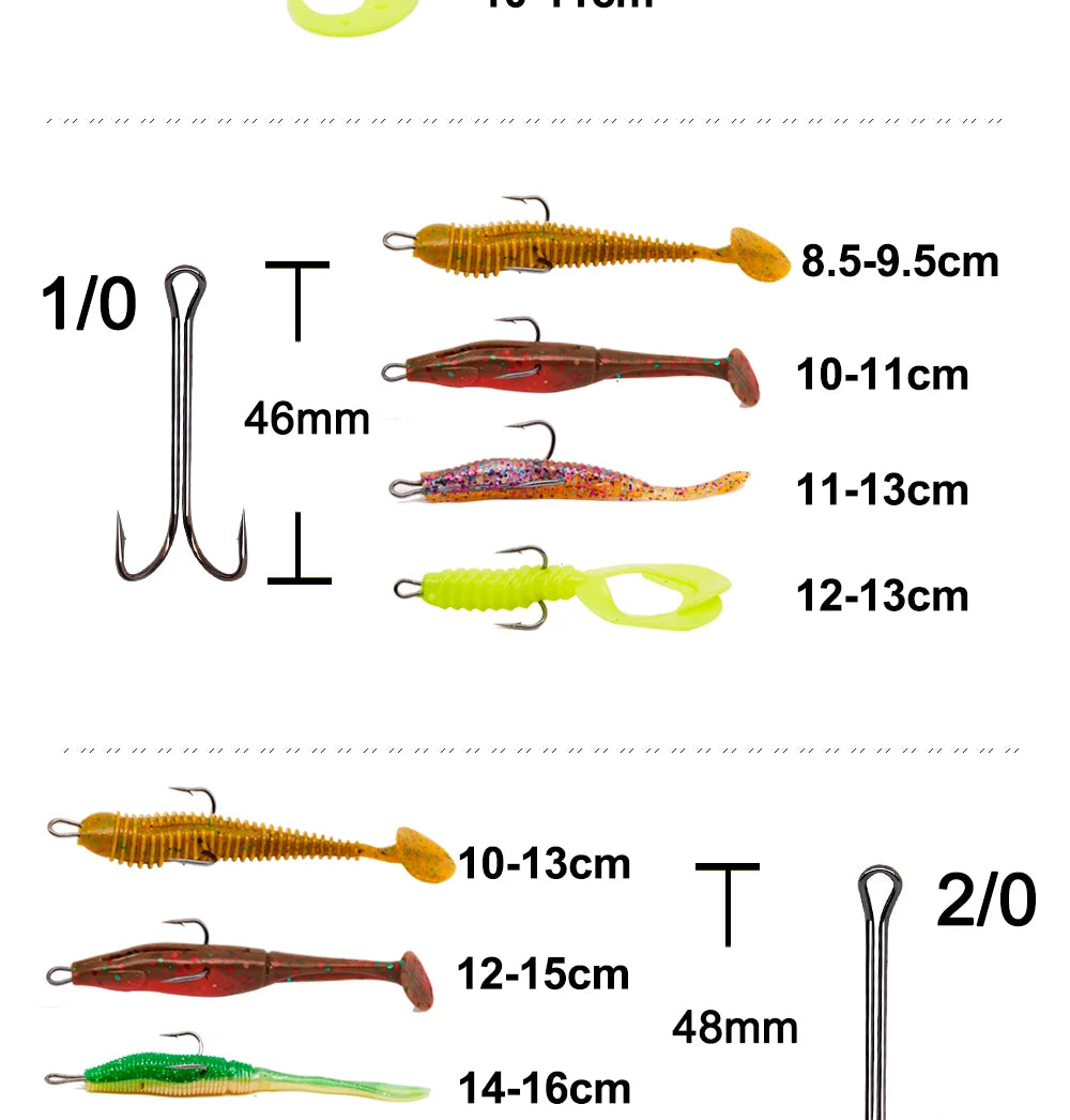 Hunthouse New Item Double Hook Long Fishing Equipment  Long Double Hook Top Quality Fishing Killer High Carbon Steel Duple Hook