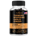 Turmeric Ginger Supplement for Digestive Health, Immune Health, Inflammation and Joint Health Powerful Formula