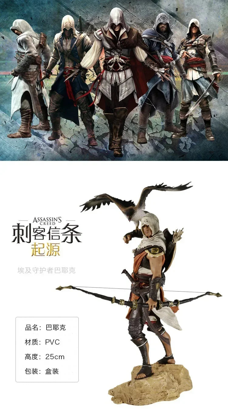 Game Assassins Creed Origins Action Figure Kenway Connor Edward James Figuras Toy Anime Peripheral Model Ornament GK Statue Gift