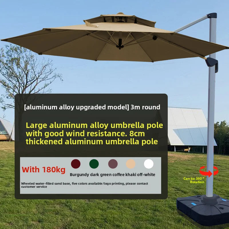 Outdoor Sun Umbrella, Cantilever, Courtyard Villa Courtyard Garden Sun Umbrella, Outdoor Umbrella, Customizable