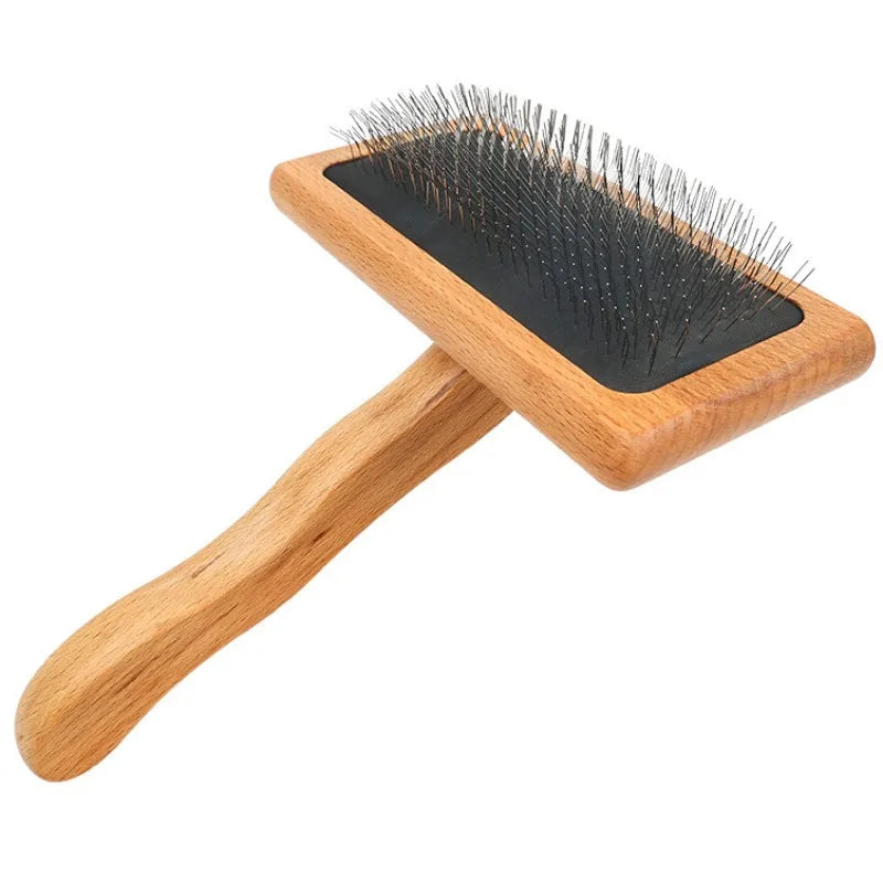Dog Comb Solid Wood Dogs Brush Pet Hair Remover Bamboo Dog Grooming Brush Massage Cat Brushes Hair Knot Cleaning Combs for Pet