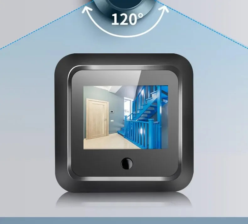 Video Doortell HD 2.4 Inch Peephole 120° Smart Digital Door Viewer Camera Security Monitor 240x320 Visual Doorbell Home