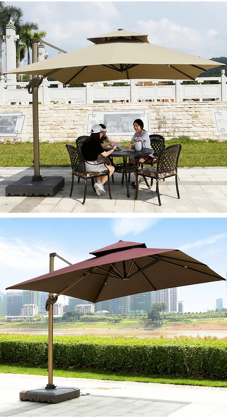 Outdoor Sun Umbrella, Cantilever, Courtyard Villa Courtyard Garden Sun Umbrella, Outdoor Umbrella, Customizable
