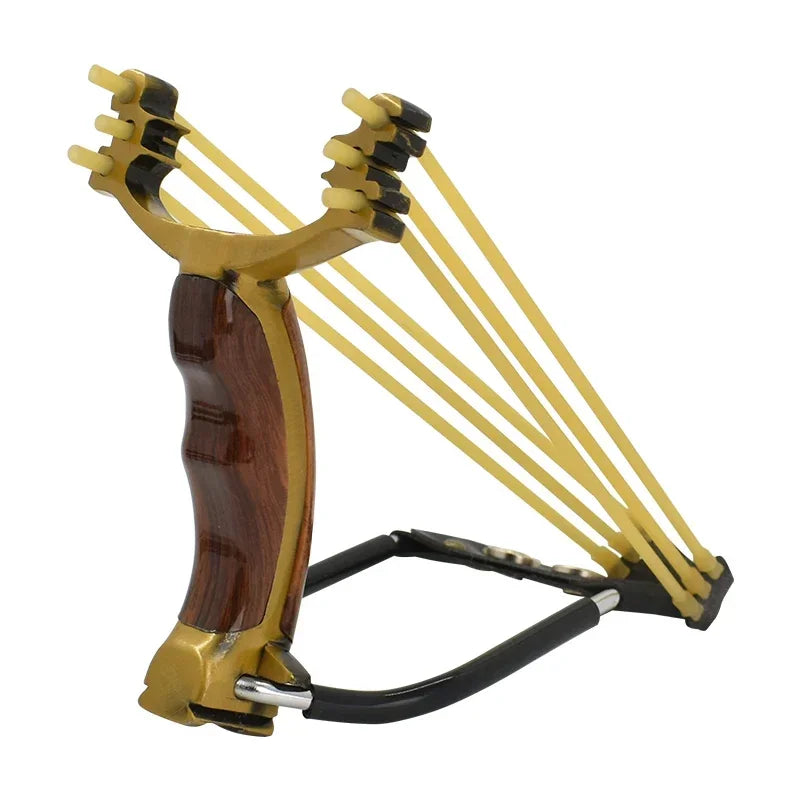 Foldable Metal Slingshot Hunting Fishing Dual-purpose Slingshot Slingshot Fishing Set Spear Fishing Shooting Powerful Hunting