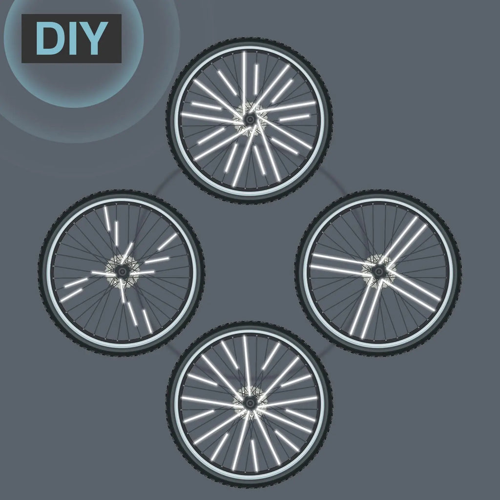 Spoke Reflector Bicycle Reflector Clip Tube 360° Visibility Safe Riding At Night For All Standard Bike Spokes