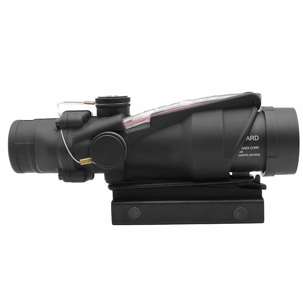 Ultimate Riflescopes for Hunting - 4X32 Hunting Sight with True Fiber Optic Green Red Dot Illuminated Etched Sight