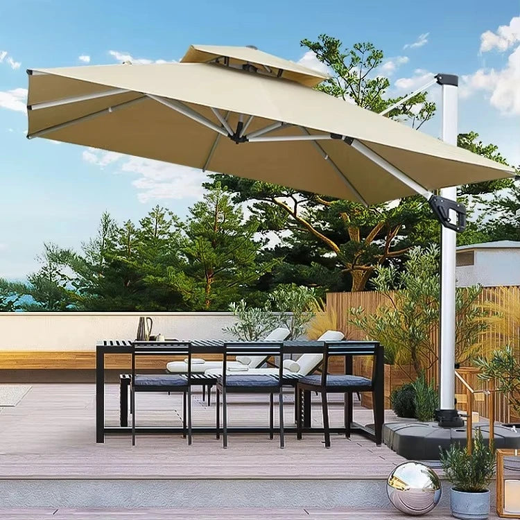 Outdoor Sun Umbrella, Cantilever, Courtyard Villa Courtyard Garden Sun Umbrella, Outdoor Umbrella, Customizable