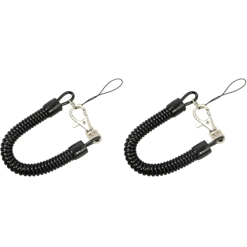 Tactical Retractable Spring Elastic Rope Security Gear Tool Hiking Camping Anti-lost Phone Keychain Fishing Lanyards Keychain