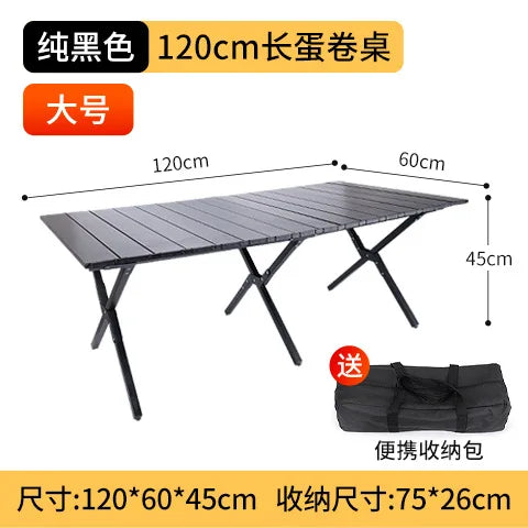 Outdoor Picnic Desk Lightweight Aluminum Table Sturdy Foldable Portable Folding Camping Table Garden Lawn Party Use Furniture