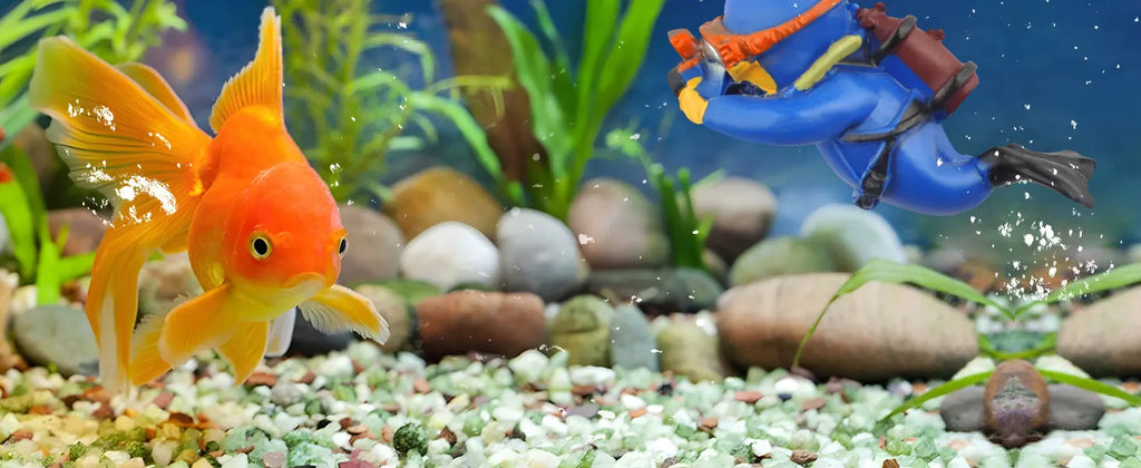Fish Tank Decoration Creative Floating Diver Ornaments Set Blue Guy Figurines for Underwater Scenery Bottom Aquarium Decor