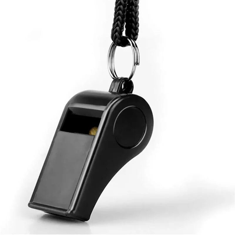 High Quality Black Whistle Referee Game Halter Whistle Outdoor Travel Hiking Whistle Suitable for Basketball Volleyball Games