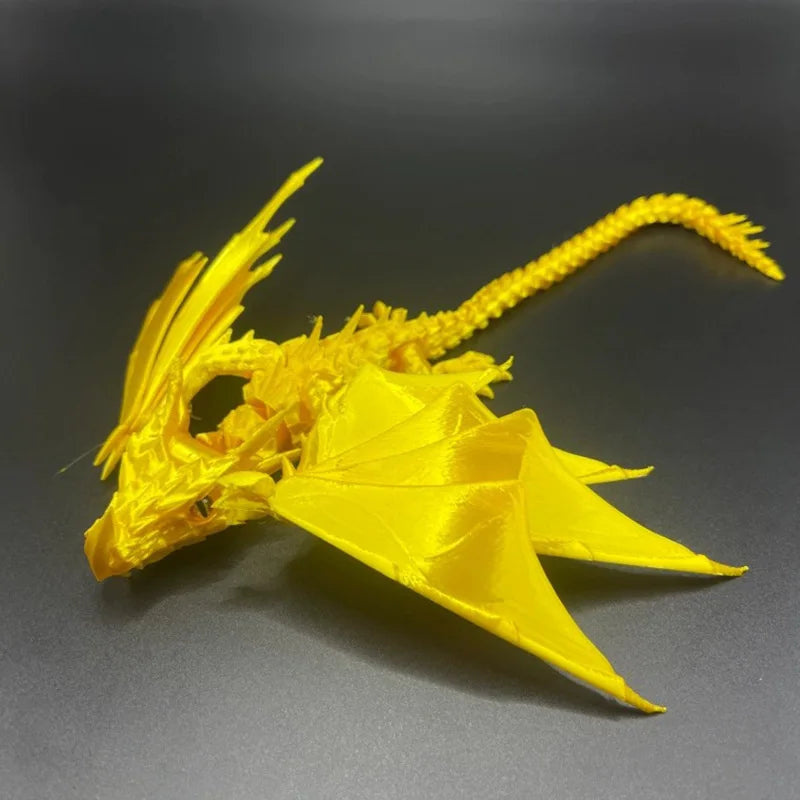 3D Printing Flying Dragon Fire-breathing Dragon Joint Movable Model Creative Dragon Collection Decoration Home Desktop Ornaments