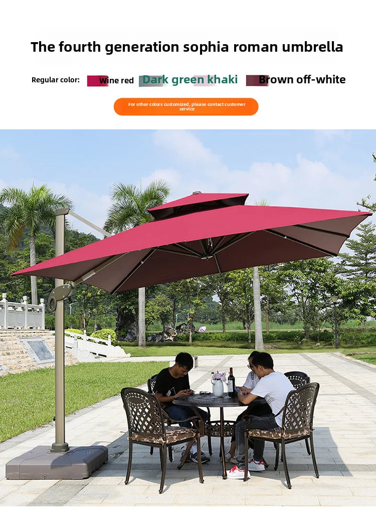 Outdoor Sun Umbrella, Cantilever, Courtyard Villa Courtyard Garden Sun Umbrella, Outdoor Umbrella, Customizable