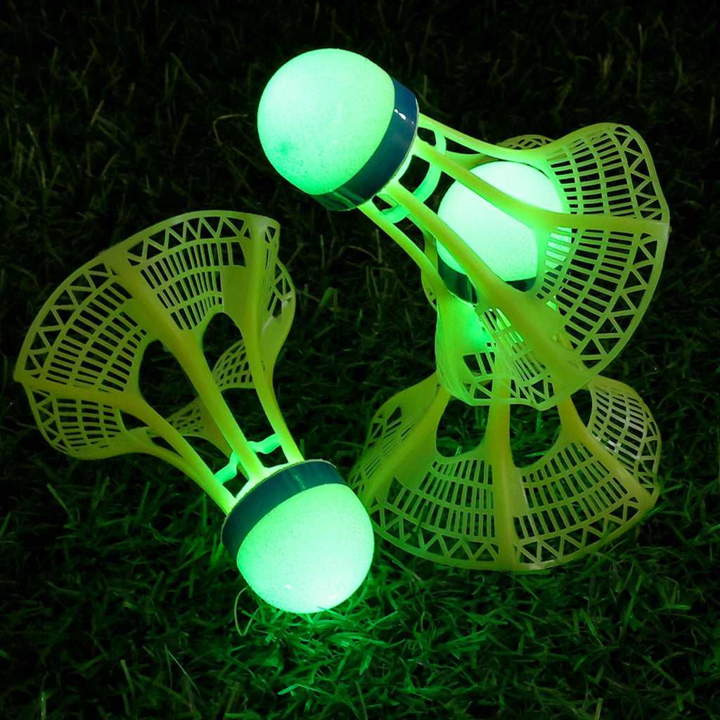 8/1PCS Windproof Light-up Badminton Durable Yellow Nylon Shuttlecocks Badminton Indoor Outdoor Sports Badminton Training Balls