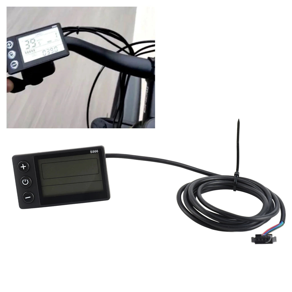 Plug LCD Display S866 Electric Display LCD Meter 24V 36V 48V Electric Scooter Control Panel with  Plug