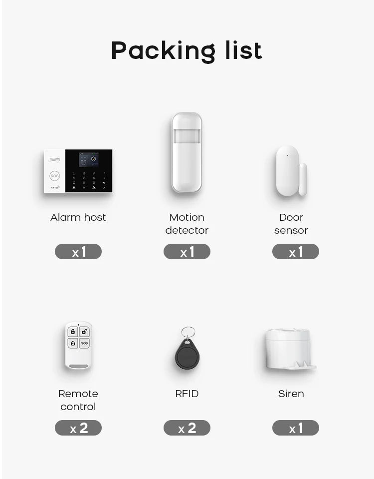 PGST 4G WiFi Security Protection House Alarm System Tuya Alexa Alarm Security System Kit Set Smart Life Home Door Motion Sensor
