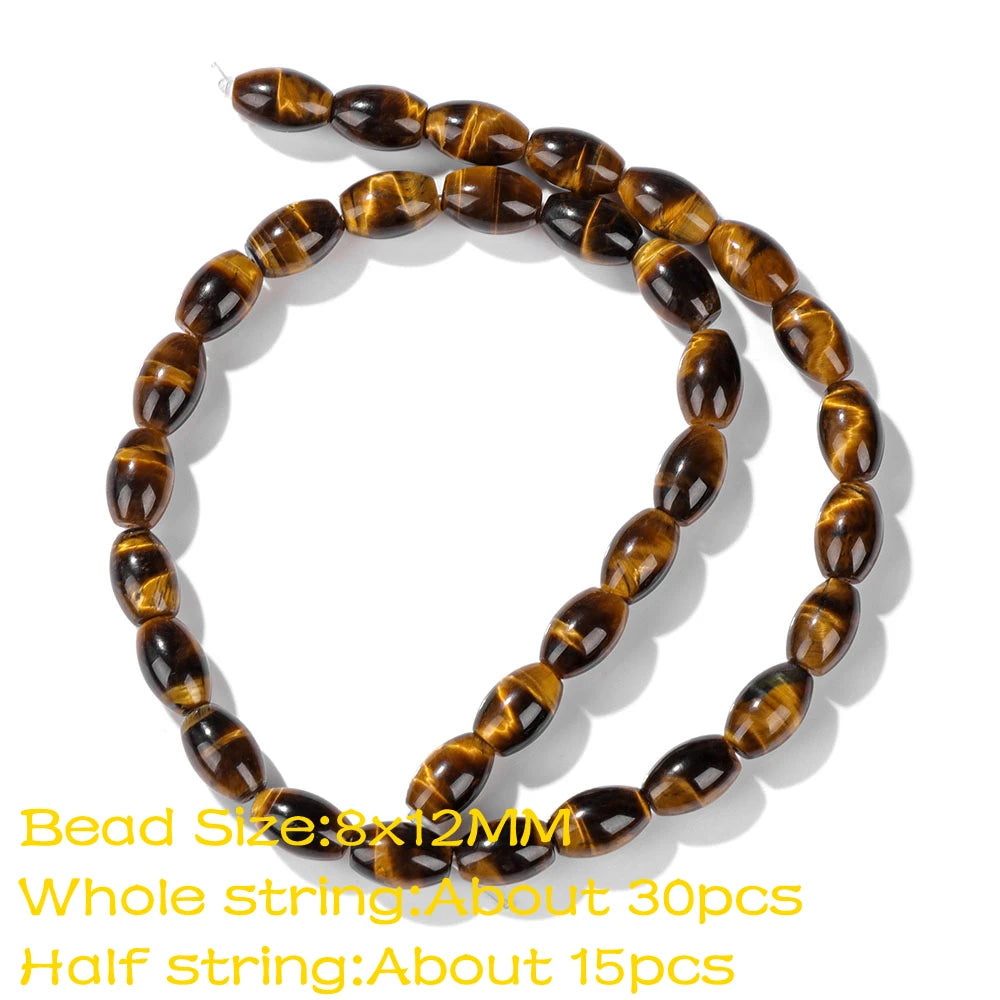 High Quality Natural Stone Yellow Tiger Eye Beads Round Square Oval Loose Spacer Stone For Jewelry Making Bracelet Diy Accessory