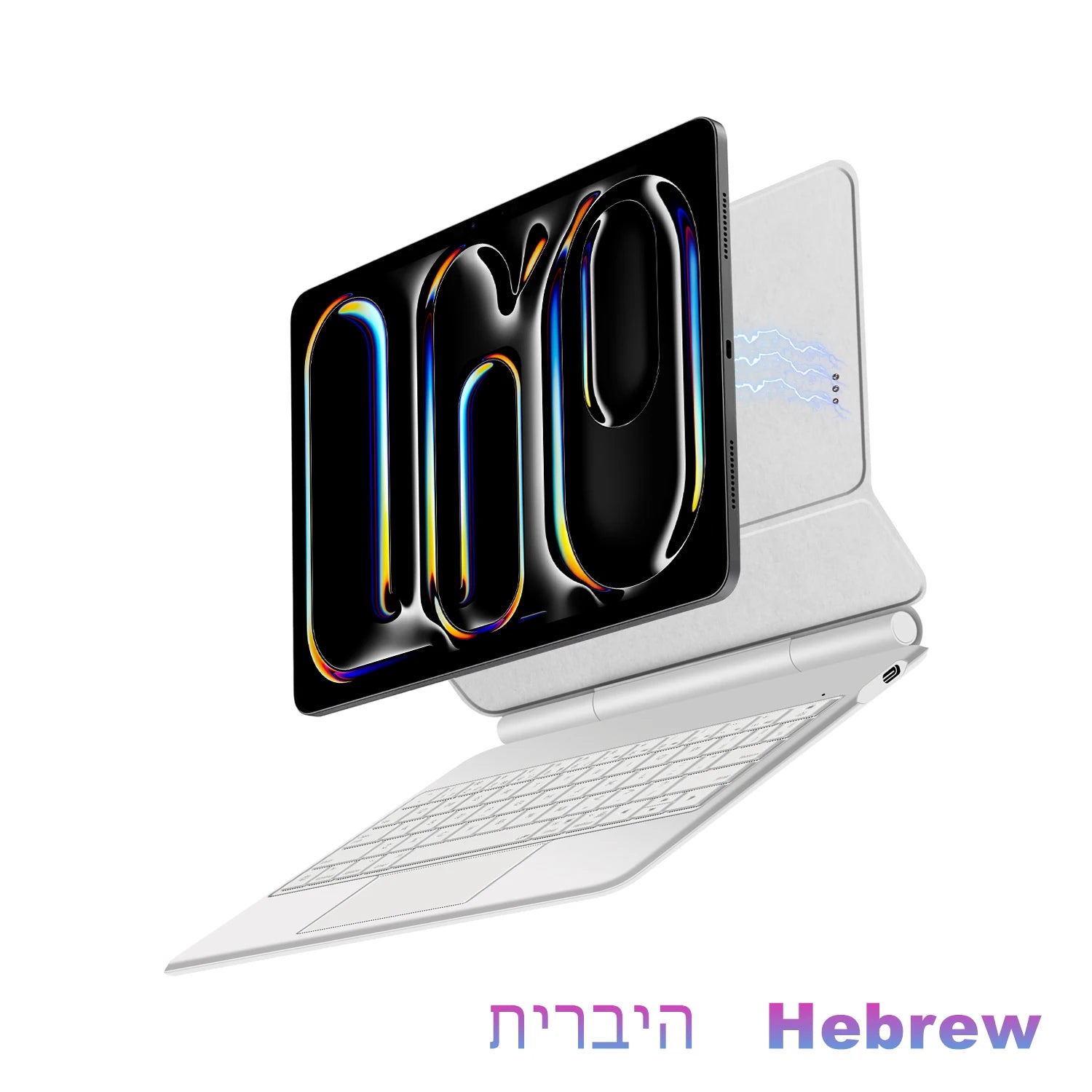 AJIUYU Smart Pogo Pin Magic Keyboard For iPad Air 11 inch M3 M2 Pro 13 M4 12.9 6th 5th 4th 10.9 7th Smart Case Direct Connection