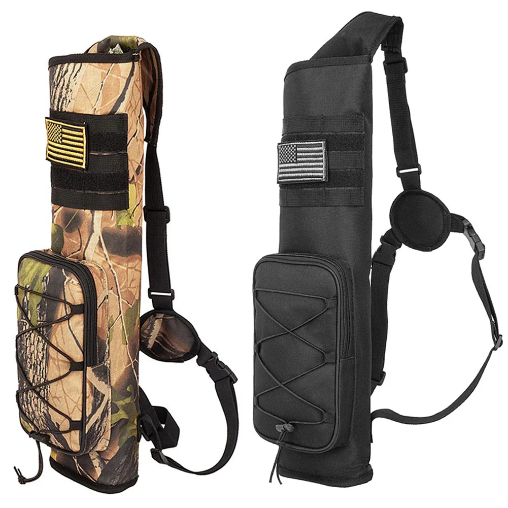 Hunting Bag Portable Bow Quiver Holder Bottom Thickening Adjustable Strap for Outdoor Archery Hunting Accessories